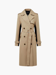 French Connection COCO Twill Trench Coat - Camel