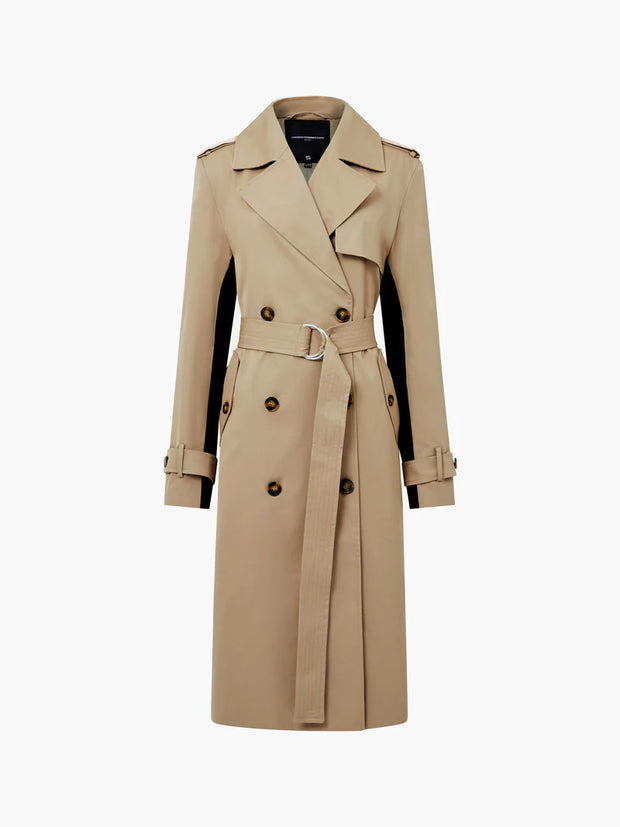 French Connection COCO Twill Trench Coat - Camel