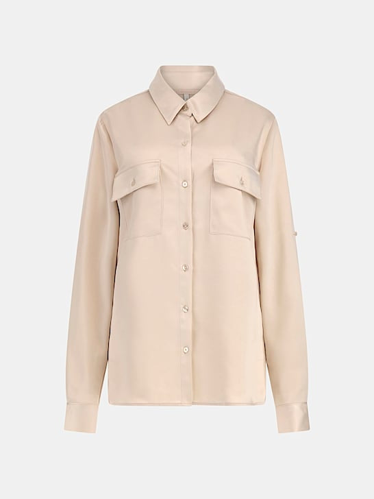 Guess Anastasia Satin Shirt - Cream