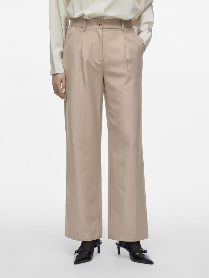 Aya Wide Leg Trouser - Tan