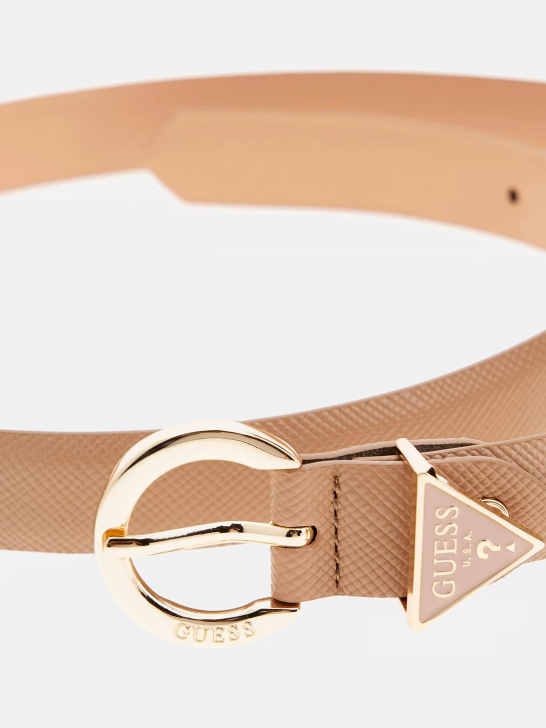 Guess Noelle Triangle Logo Belt - Beige