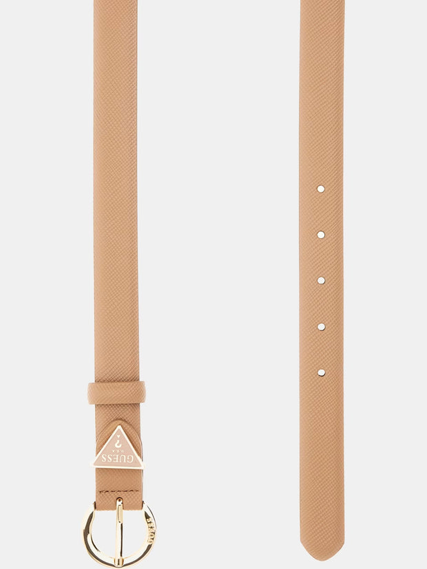 Guess Noelle Triangle Logo Belt - Beige