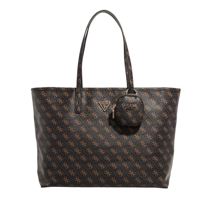 Guess Power Play Large Tech Tote - Brown Logo