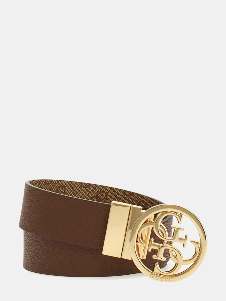 Guess Nolana 4G Logo Reversible Belt - Latte Logo