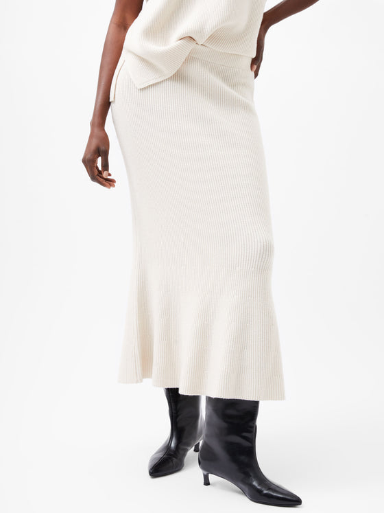 Nariko Knit Maxi Skirt-Cream