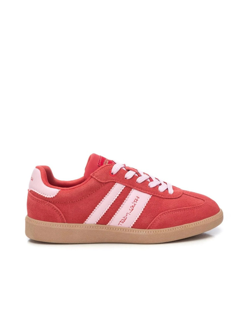 Colour Block Sneaker - Red/Pink