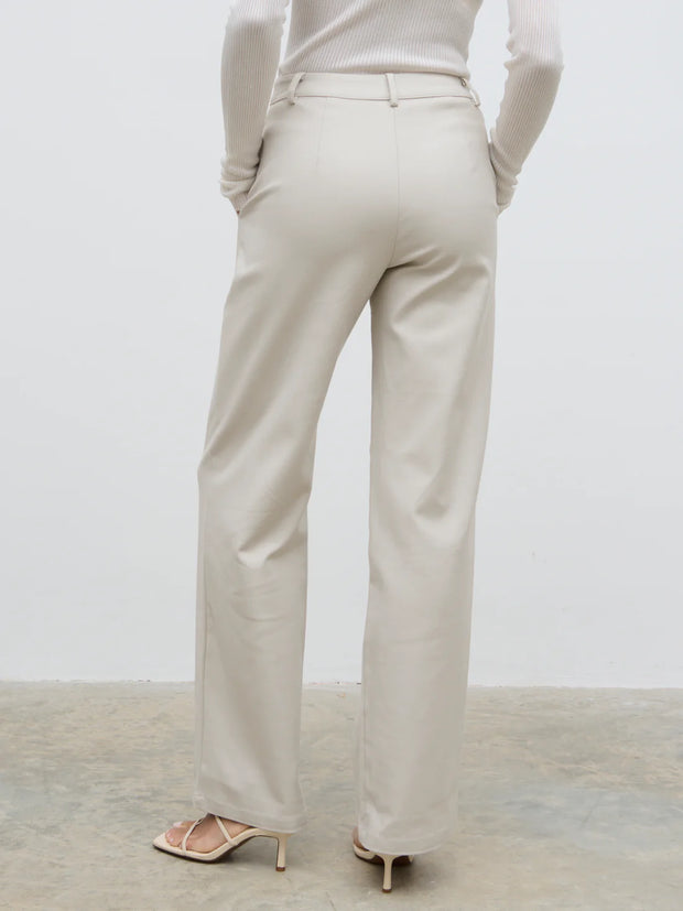 Brady Front Pleat Trouser - Chalk