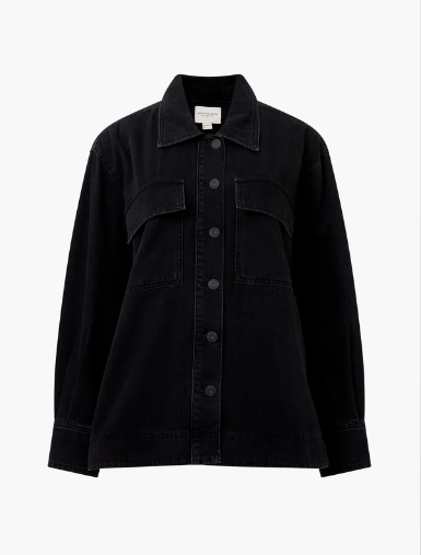 Denver Denim Oversized Shacket - Black