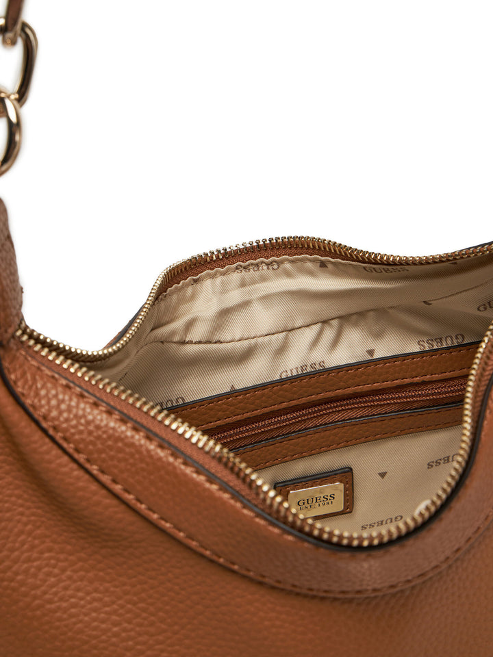 Guess Circle Hobo Shoulder Bag - Cognac