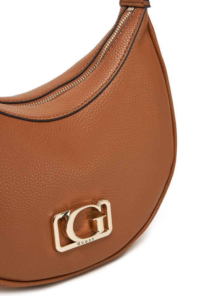 Guess Circle Hobo Shoulder Bag - Cognac