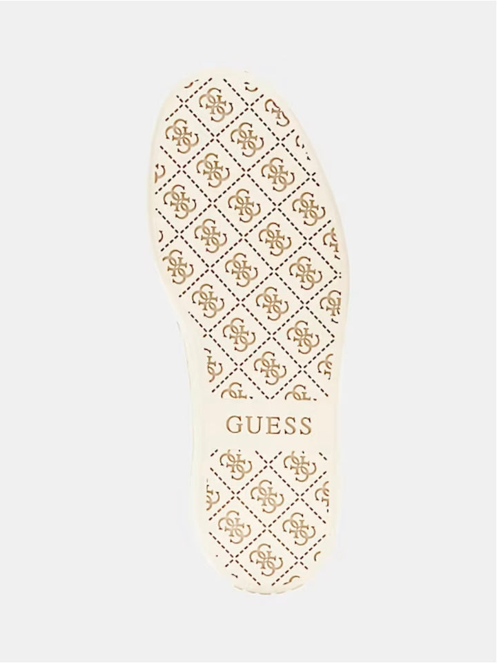 Guess Nolinas Leather-Blend Sneaker -Beige