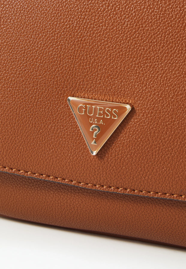 Guess Fedora Flap Shoulder Bag - Cognac