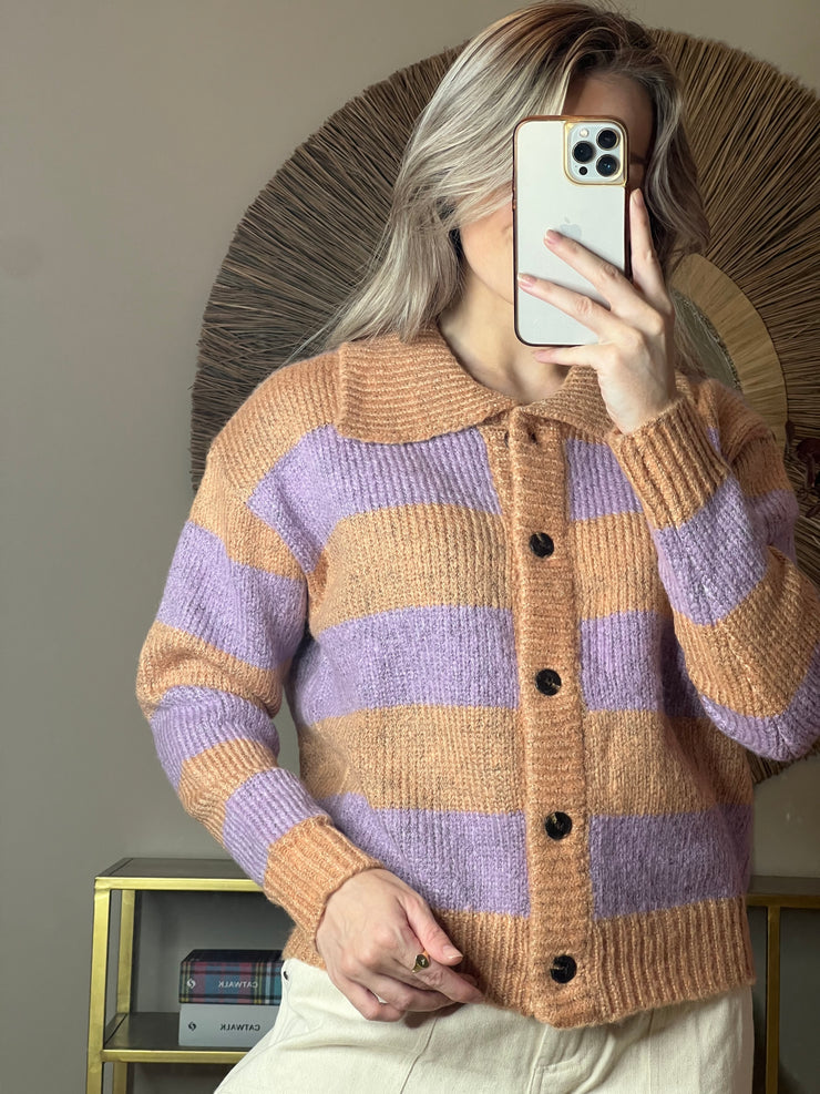 Cardigan mauve sales