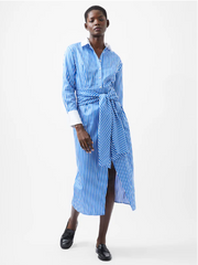 Alexis Shirt Dress - Blue/White