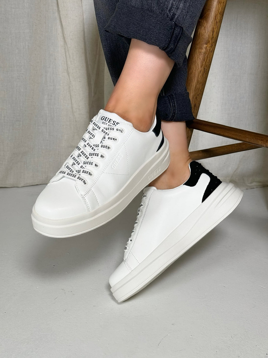 Guess Elbina Sneakers - White/Black