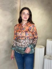 Guess Danielle Shirt - Orange Floral