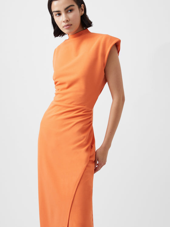 French Connection Textured Jersey Dress - Orange