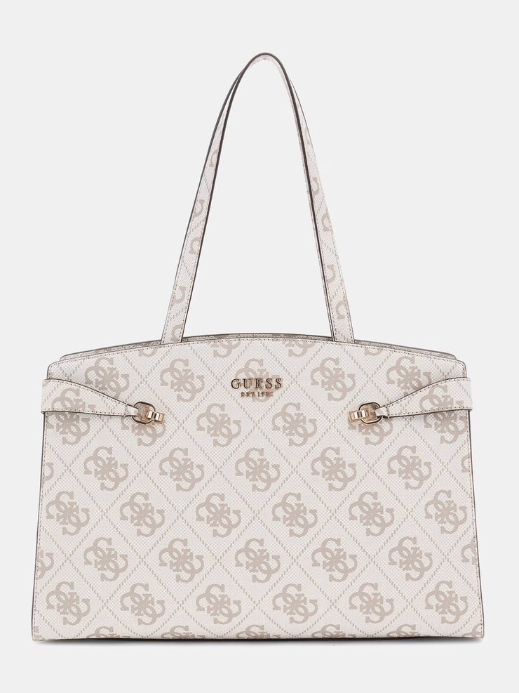 Guess Lorelei Travel Tote - Dark Taupe Logo