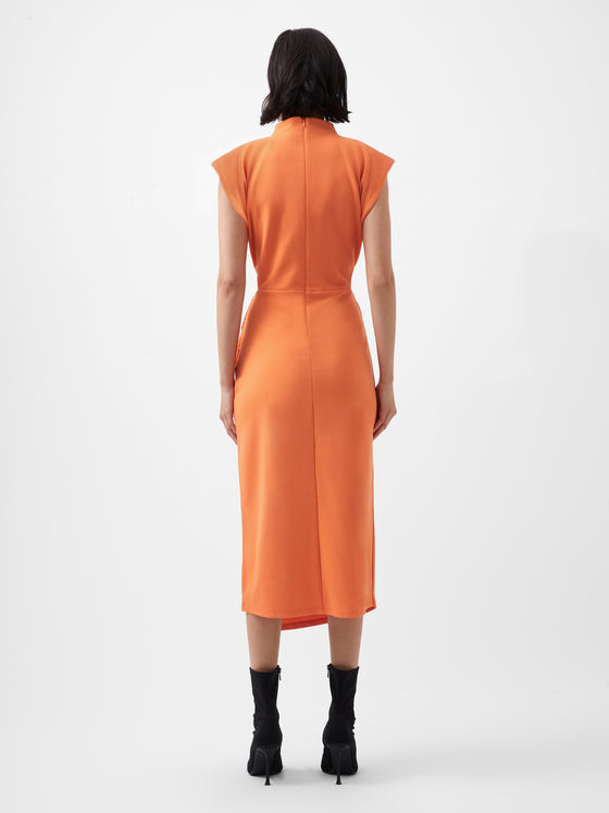 French Connection Textured Jersey Dress - Orange