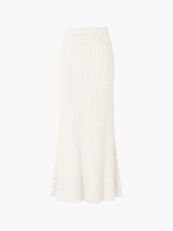 Nariko Knit Maxi Skirt-Cream