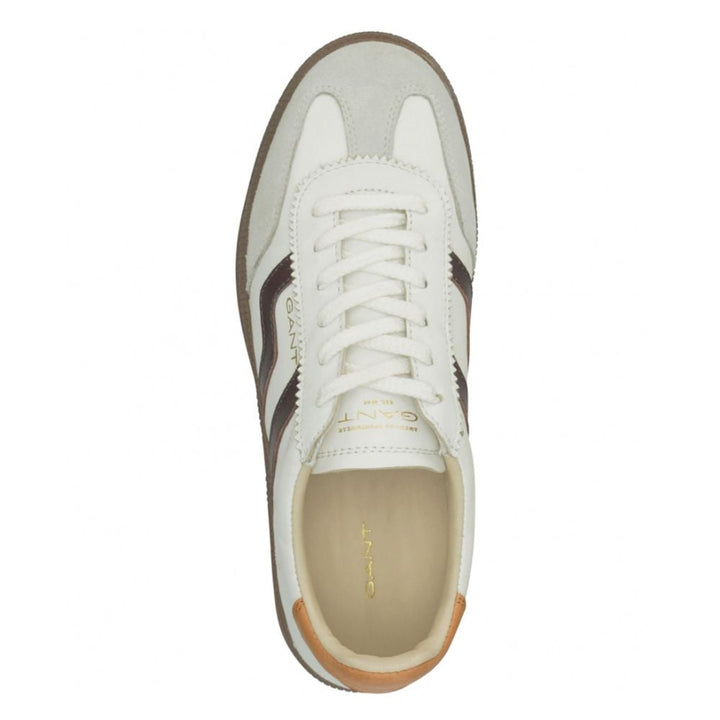 Gant Cuzima Leather Sneakers - White/Burgundy