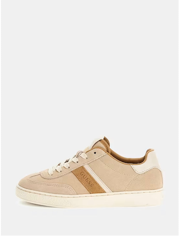 Guess Nolinas Leather-Blend Sneaker -Beige