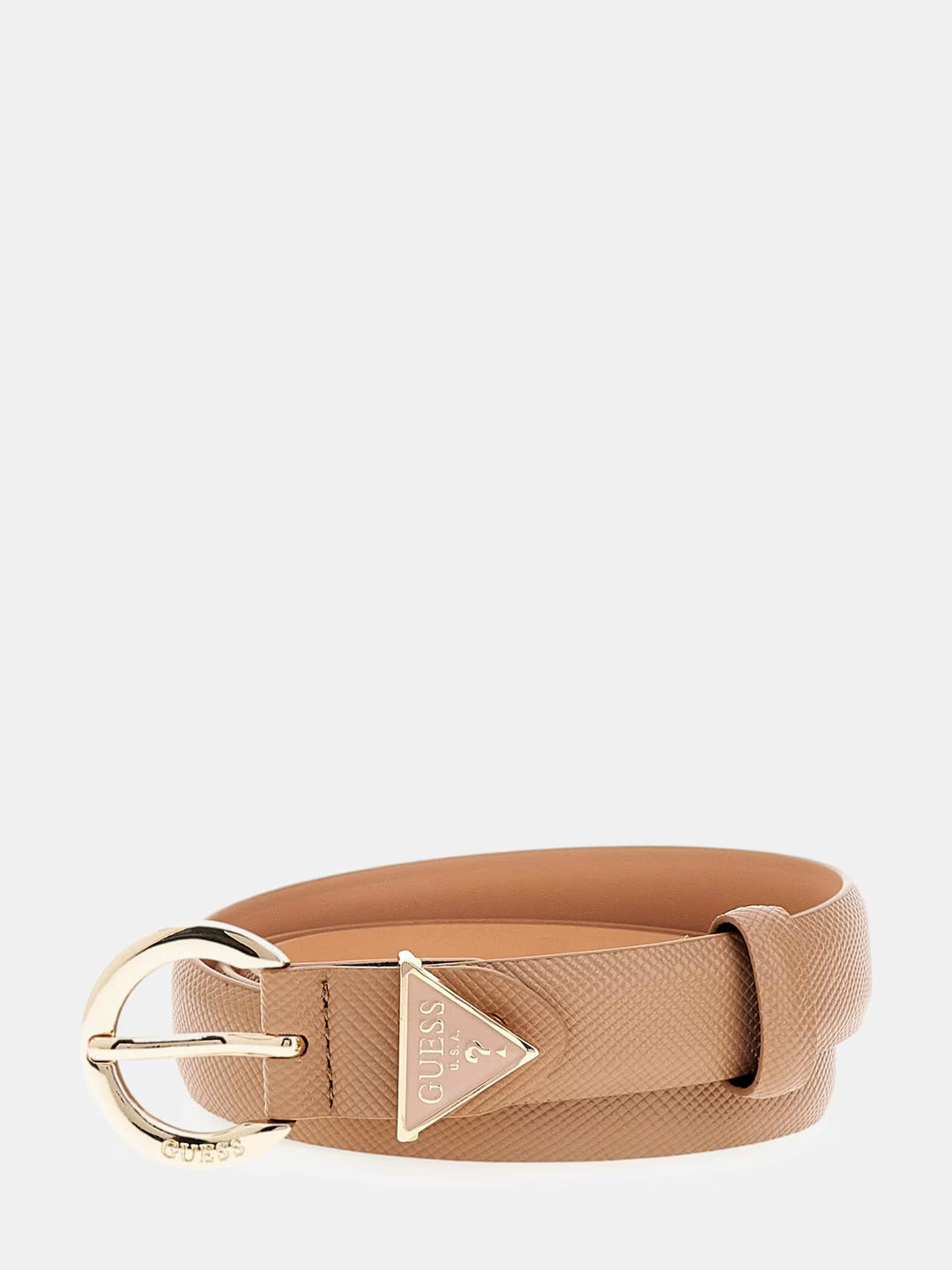 Guess Noelle Triangle Logo Belt - Beige