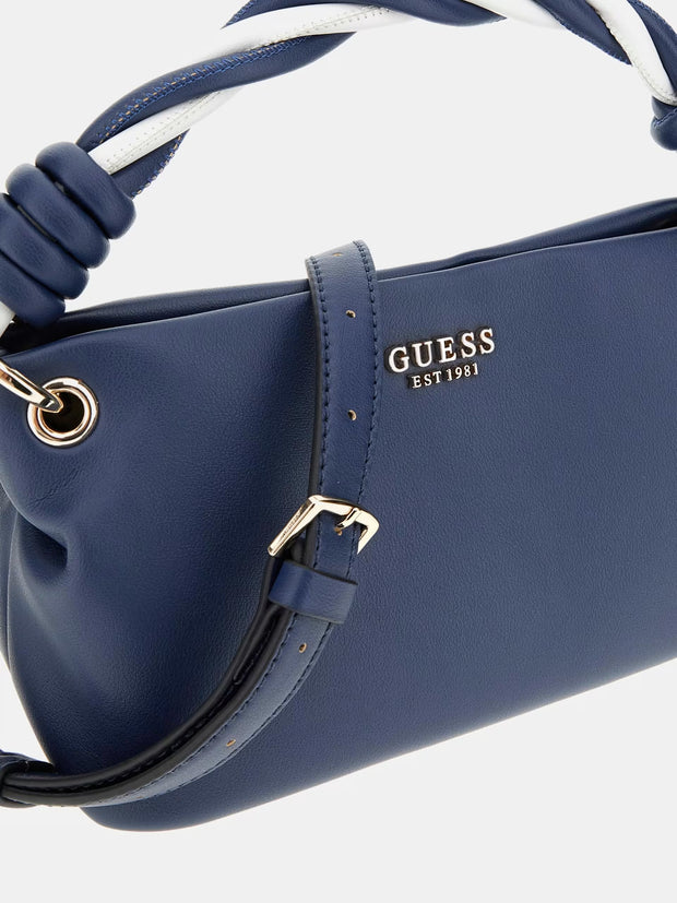 Guess Cruise Vibe Mini Top Handle Handbag - Navy/White