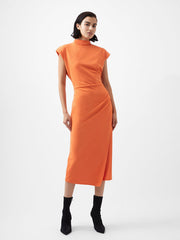 French Connection Textured Jersey Dress - Orange