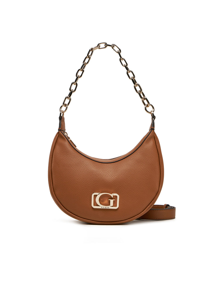 Guess Circle Hobo Shoulder Bag - Cognac