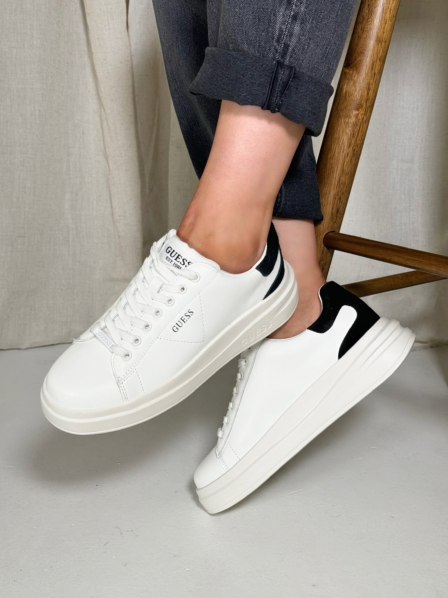 Guess Elbina Sneakers Black White Spoilt Belle Boutique Online