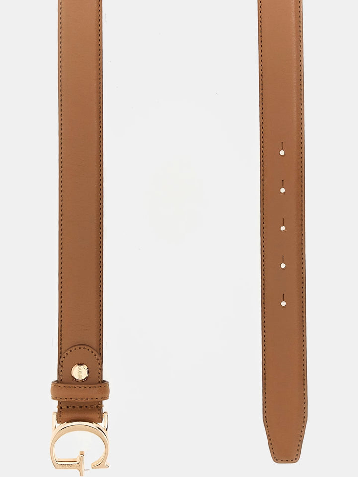 Guess Real Leather Belt - Camel