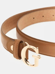 Guess Real Leather Belt - Camel