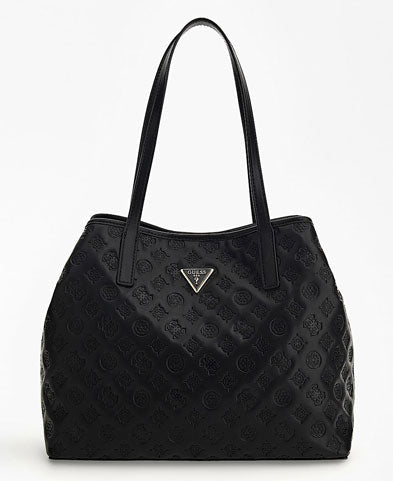 Guess Vikky 2 in 1 Large Tote - Embossed Black