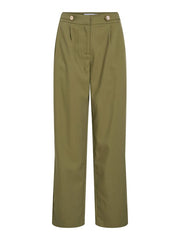 Elina High Waisted Trousers- Olive Green