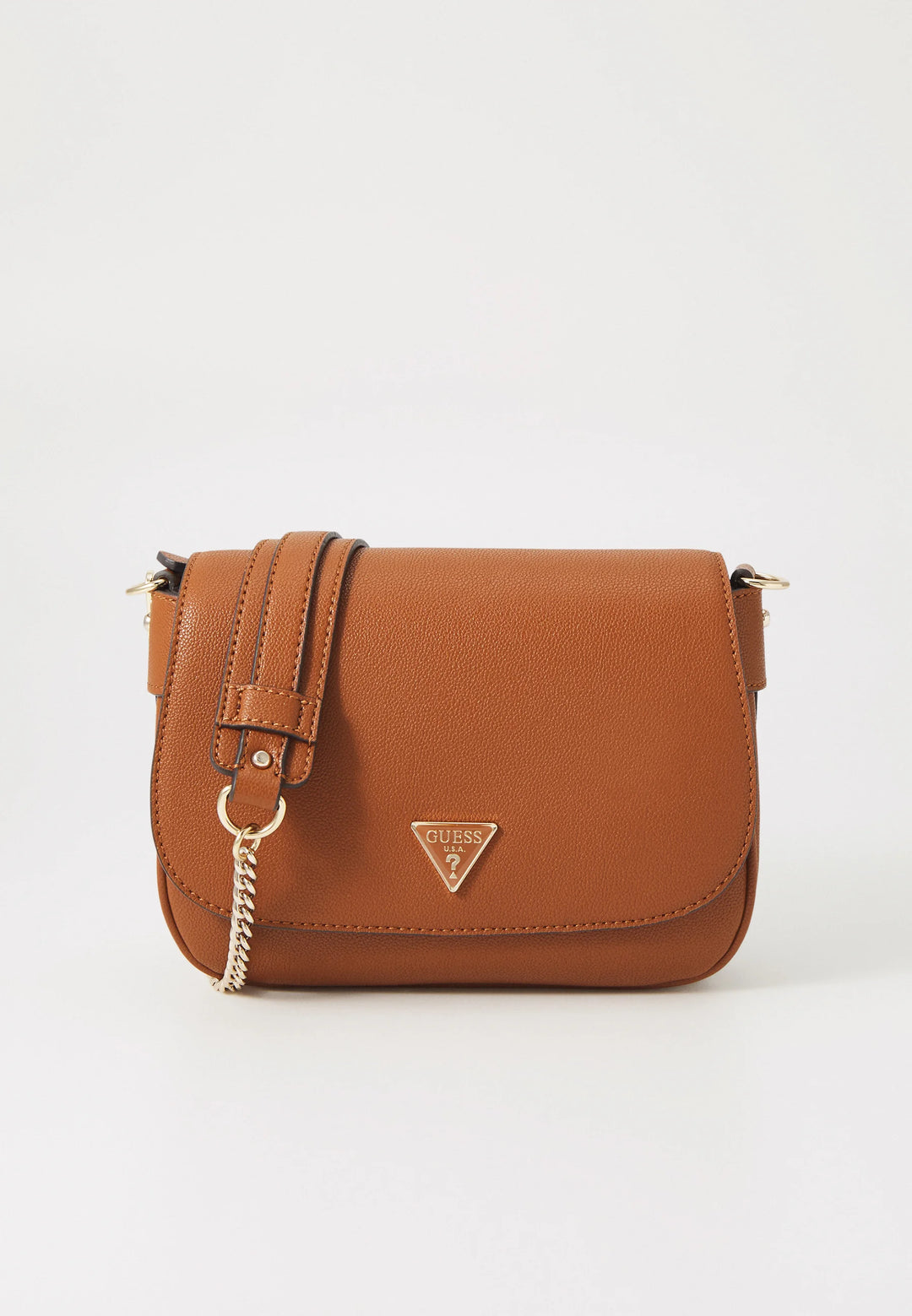 Guess Fedora Flap Shoulder Bag - Cognac