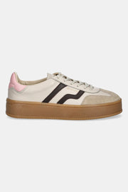 Gant Cuzmani Leather Platform Sneaker - Beige/Brown