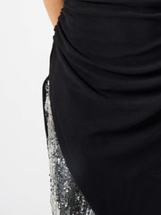 French Connection Zanna Jersey Sequin Mix - Blackout