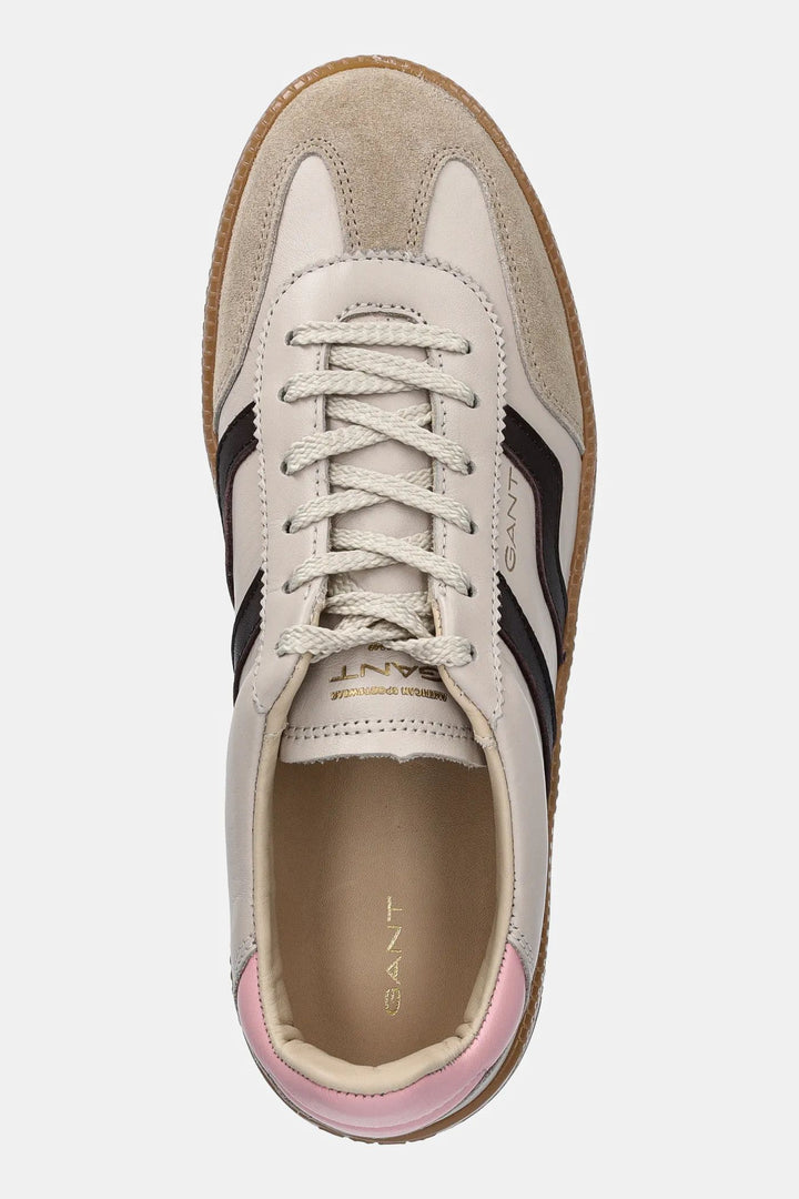 Gant Cuzmani Leather Platform Sneaker - Beige/Brown