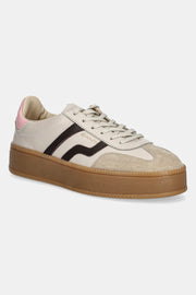 Gant Cuzmani Leather Platform Sneaker - Beige/Brown