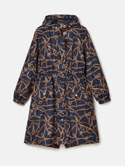 Joules Holkham Waterproof Packable Raincoat With Hood - Navy Blue