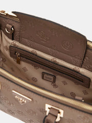 Guess Cresidia Society Satchel - Dark Taupe