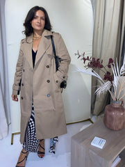 French Connection COCO Twill Trench Coat - Camel