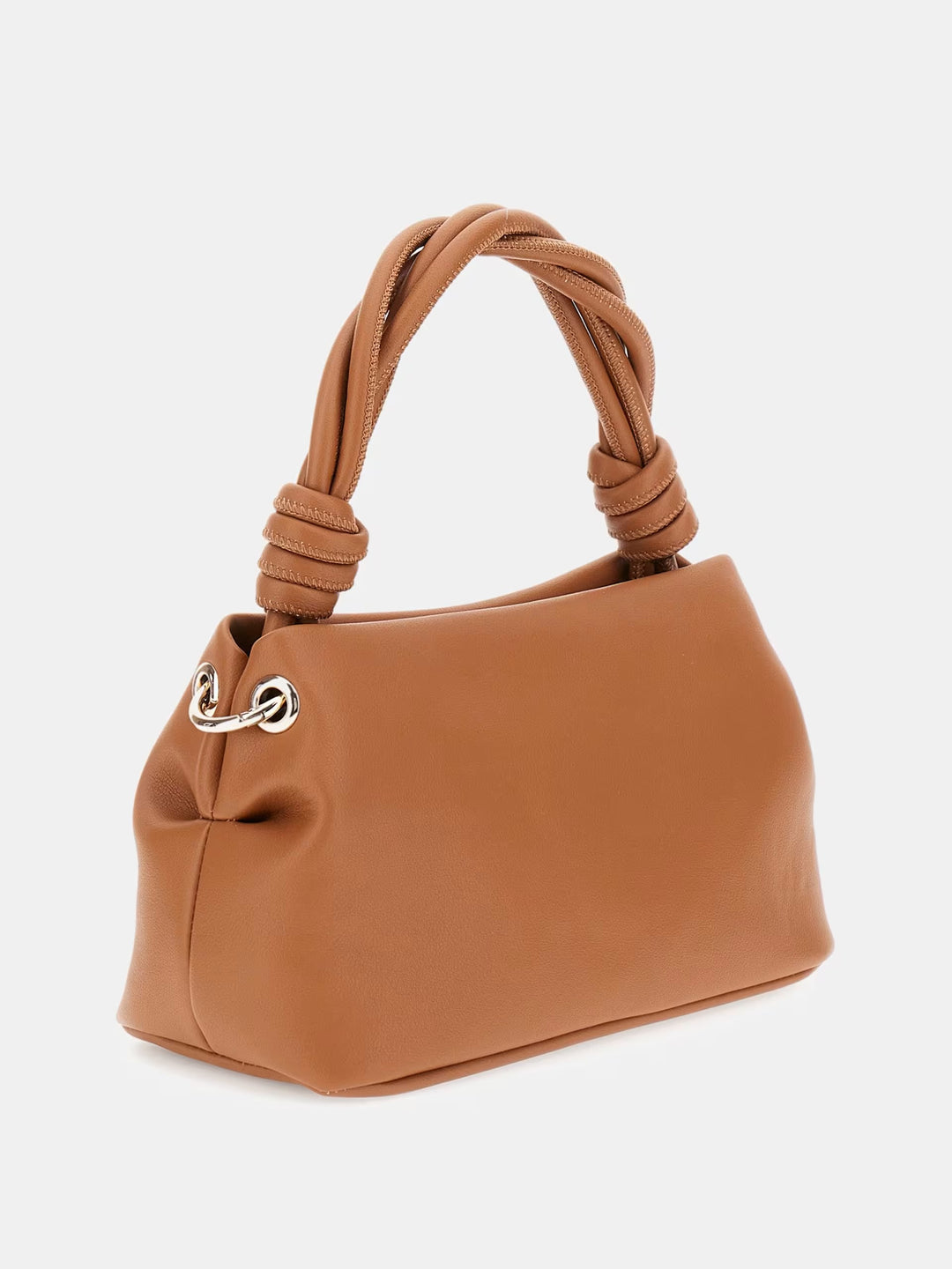 Guess Sansa Mini Top Handle Handbag - Cognac