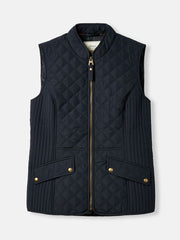 Joules Minx Showerproof Diamond Quilted Gilet - Navy Blue