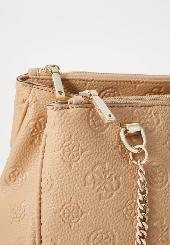 Guess Cresidia Status Shoulder Bag - Beige