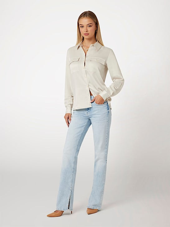 Guess Anastasia Satin Shirt - Cream