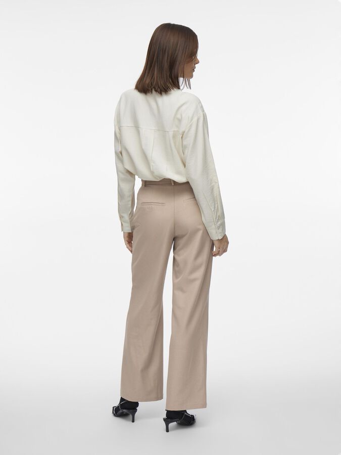 Aya Wide Leg Trouser - Tan