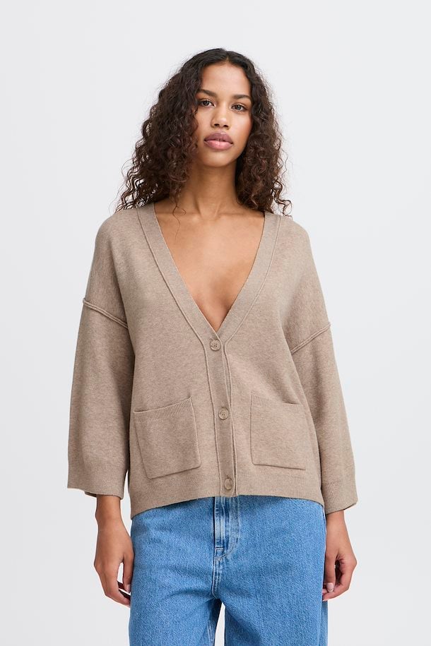 Ballia Soft Knit Cardigan - String Melange