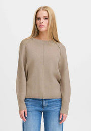 Ballia Long Sleeve Soft knit Jumper -String Melange